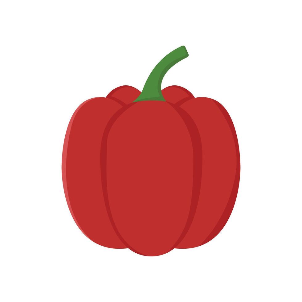 red pepper isolated on white background design template vector