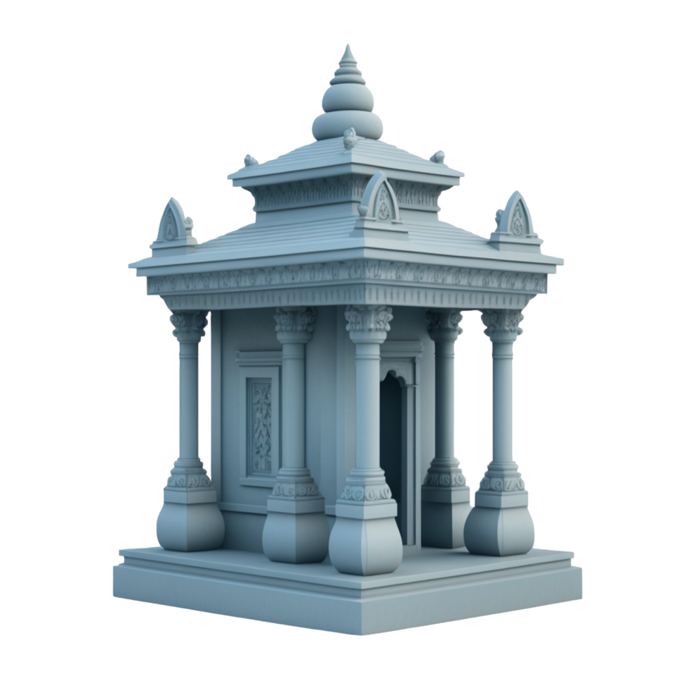 A small temple with pillars and a roof png