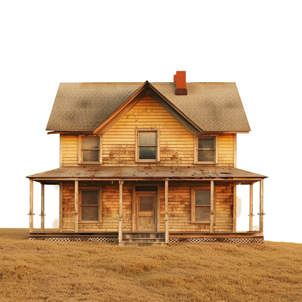 An old house in the middle of a field png