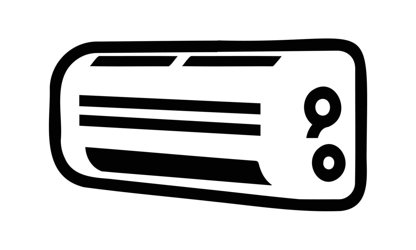 Simple Illustration of an Air Conditioner Unit vector