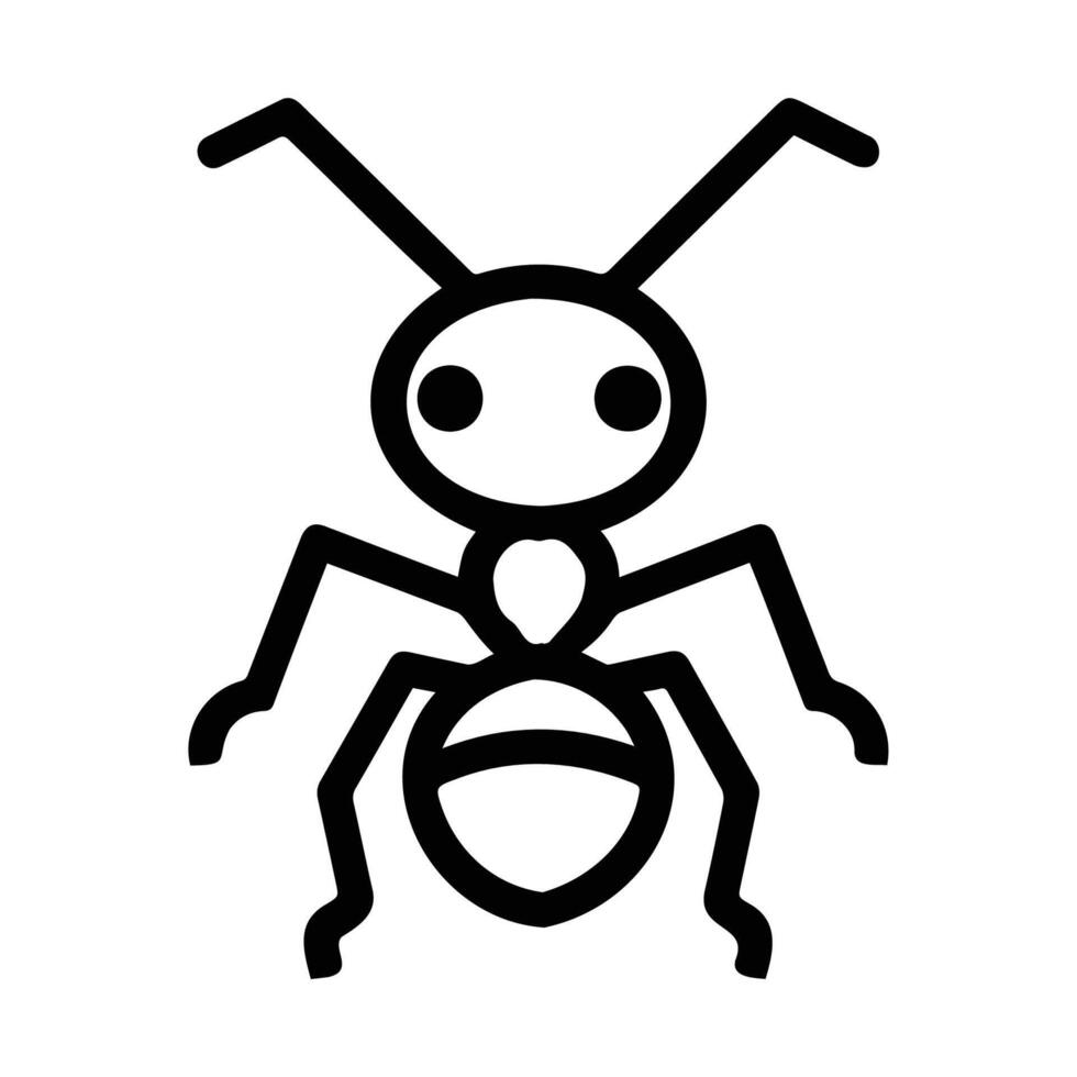 Simple Ant Icon with Minimalist Design vector