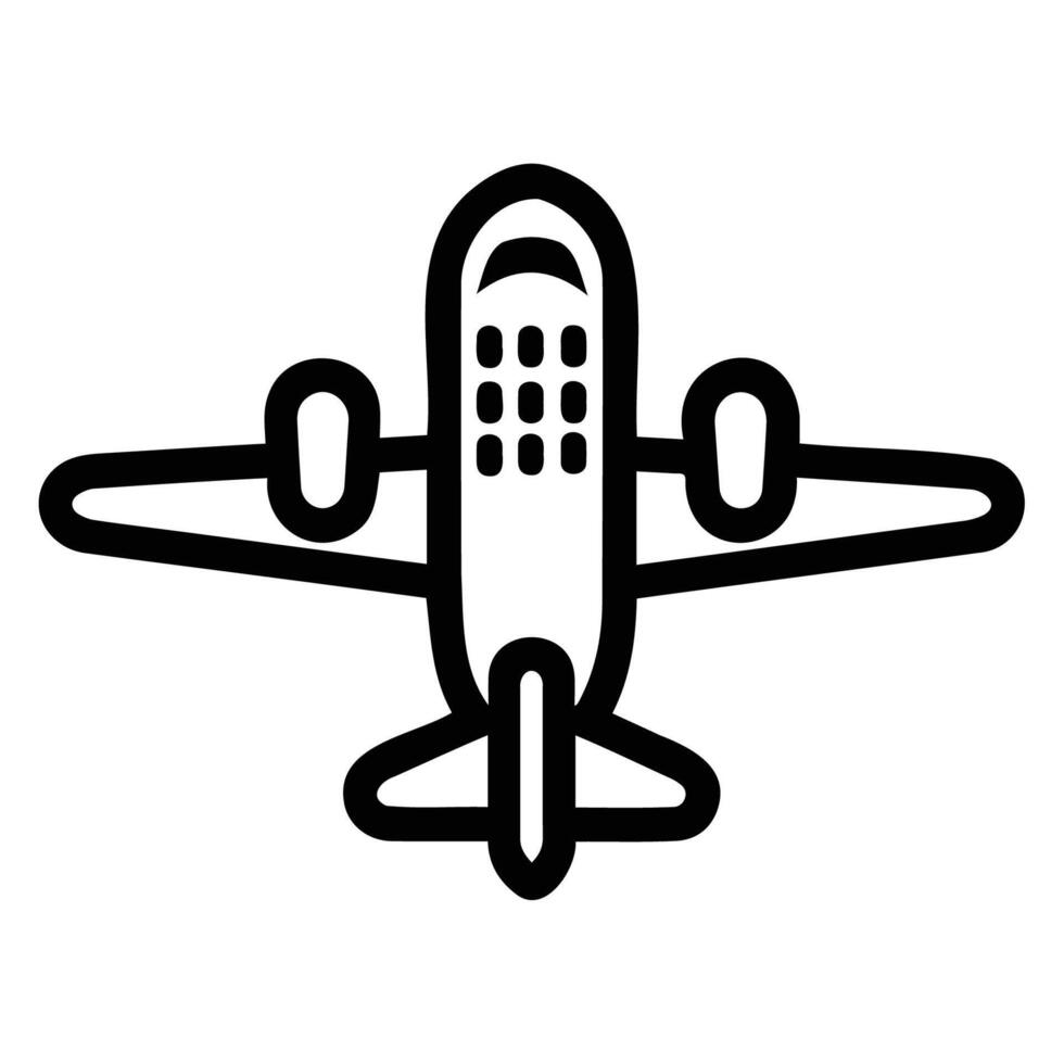 Simple Airplane Icon for Travel and Aviation vector
