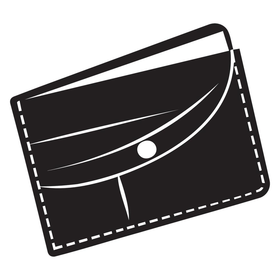 Simple and Elegant Black Wallet Design Illustration vector