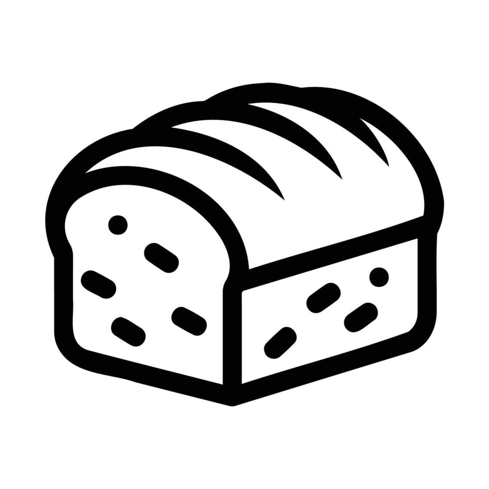 Freshly Baked Bread Loaf Icon in Simple Design vector