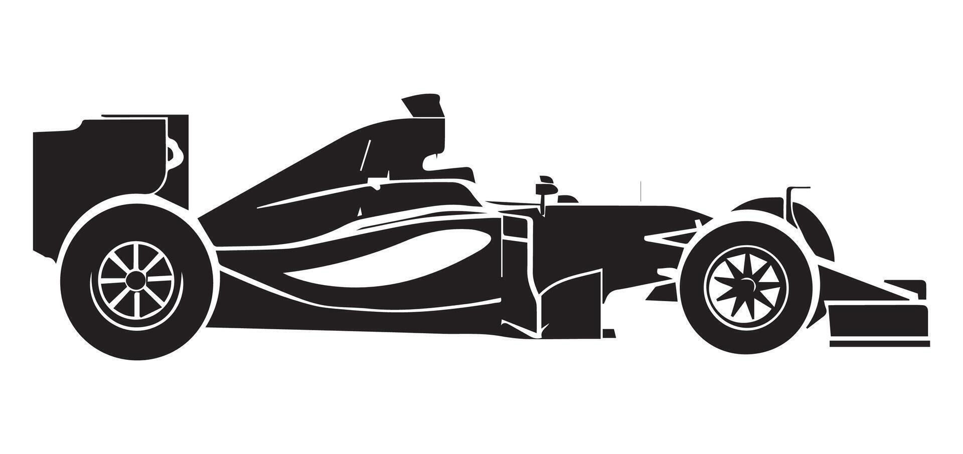 Abstract Black Race Car Silhouette Design vector