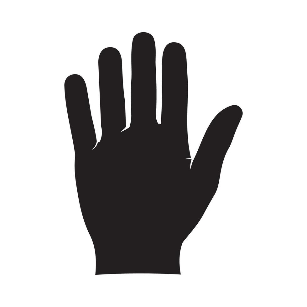 Silhouette of a Hand Against a Plain Background vector