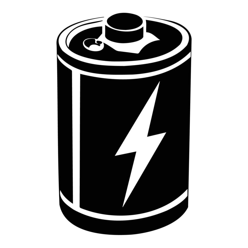 Battery Icon with Lightning Symbol vector