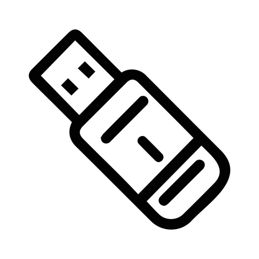 Simple USB Drive Icon for Digital Storage vector