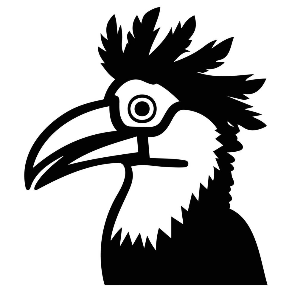 Black and White Bird Silhouette Illustration vector