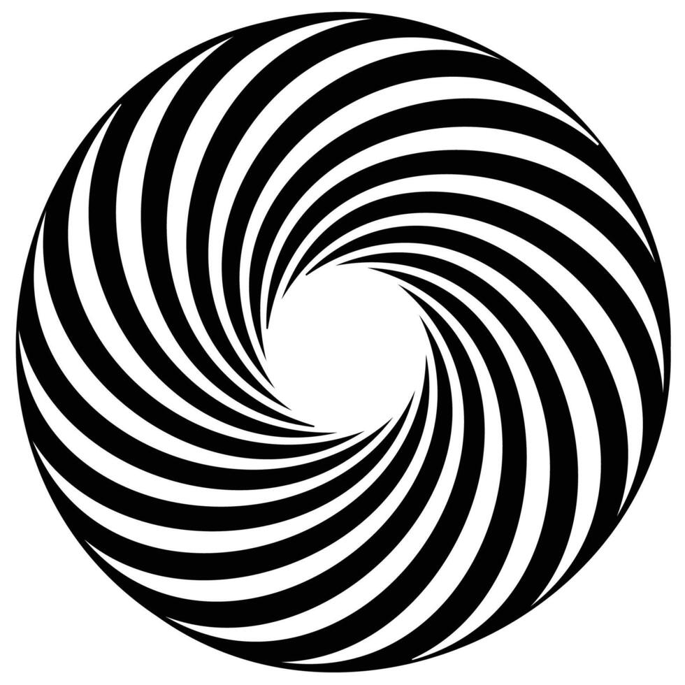 Abstract Black and White Spiral Pattern Design vector