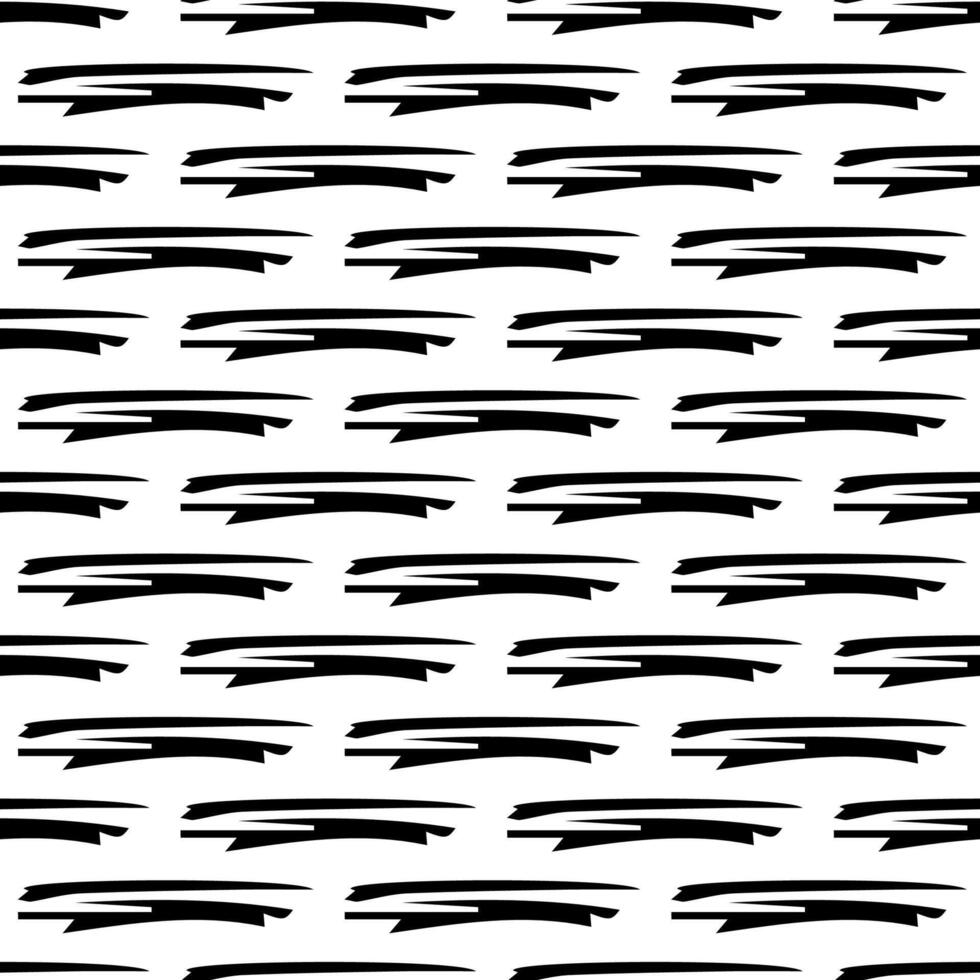 Seamless pattern with black pencil brushstrokes vector