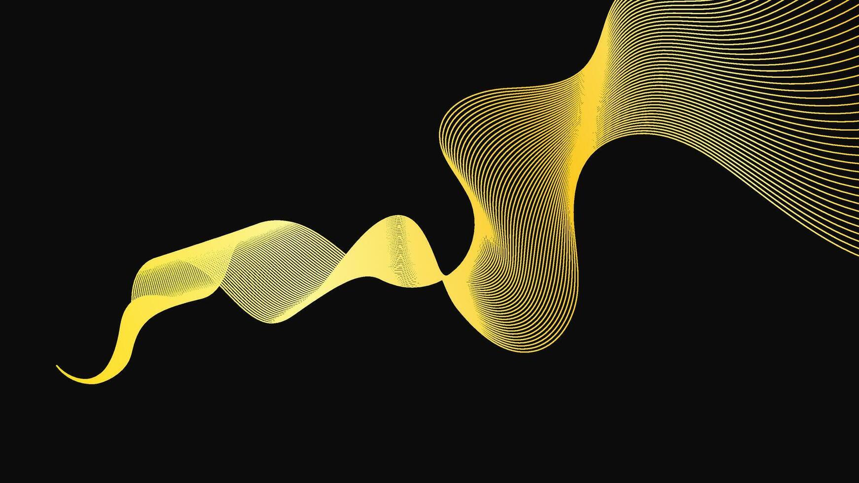 Abstract backdrop with luxury golden waves vector