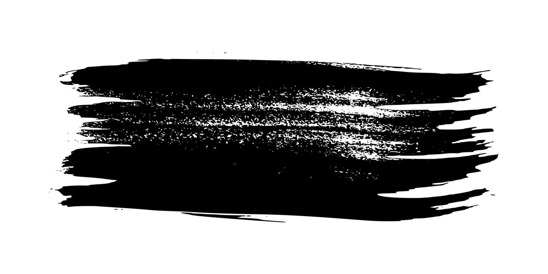Black brush stroke on white background vector