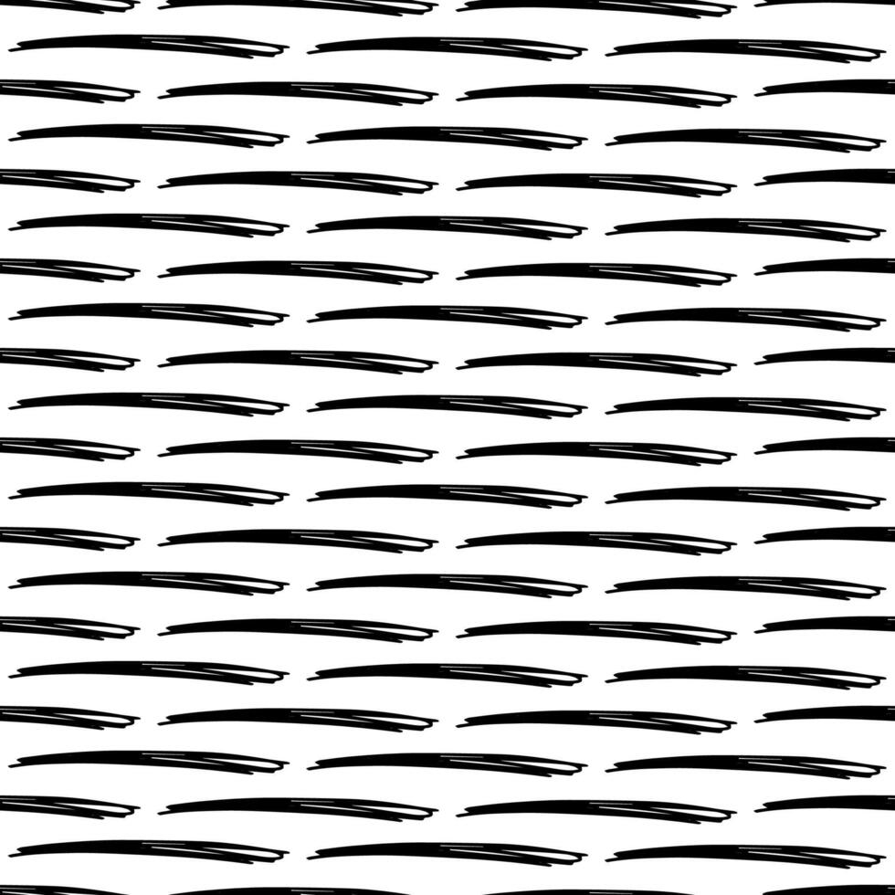 Seamless pattern with black pencil brushstrokes vector