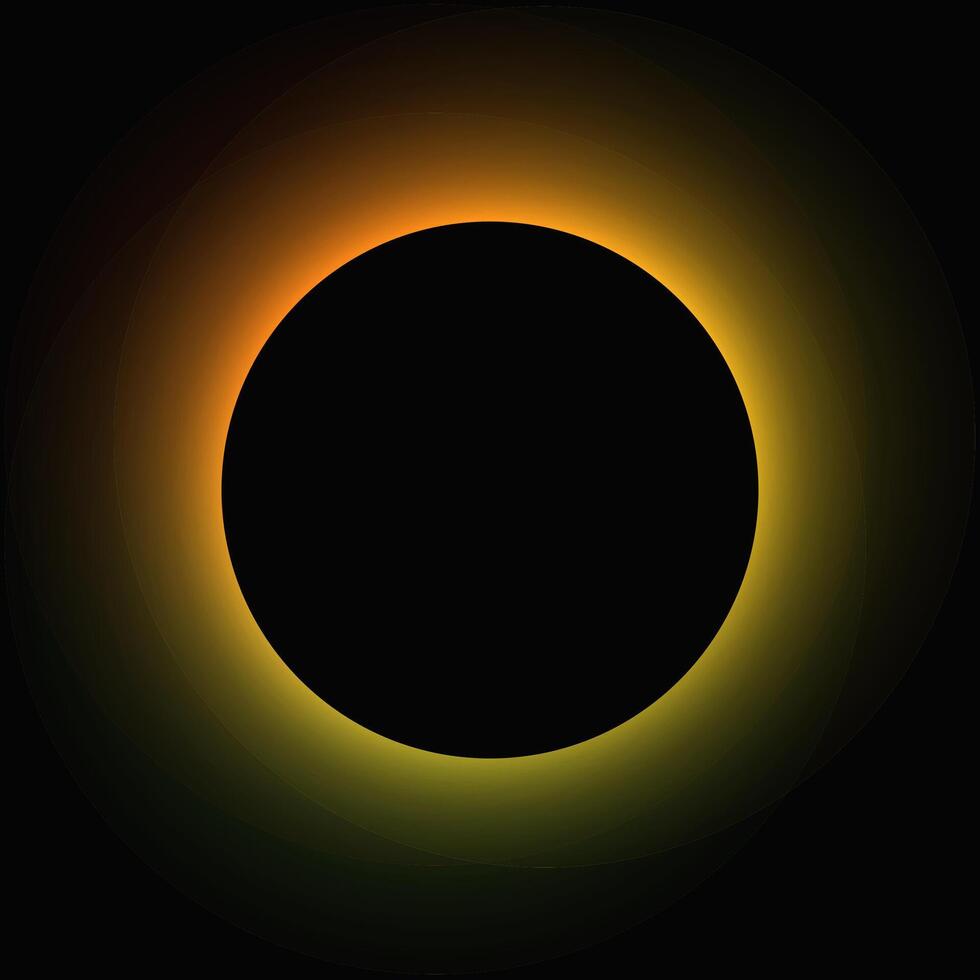Circle illuminate light frame with color gradient vector