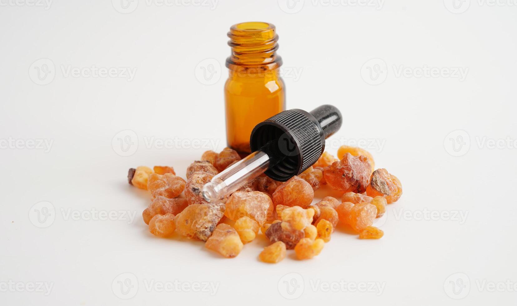 Frankincense or olibanum aromatic resin used in incense and perfumes. photo