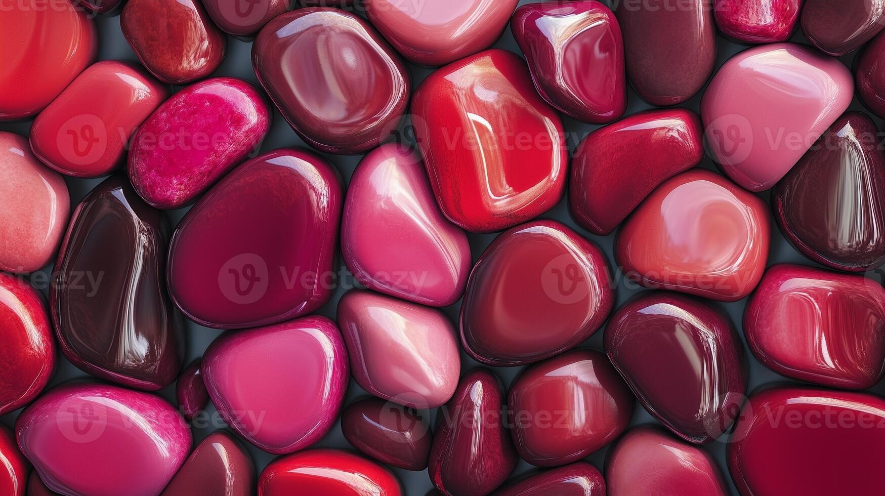 Abstract pattern red gravel stones smooth glossy texture marble polished modern background photo