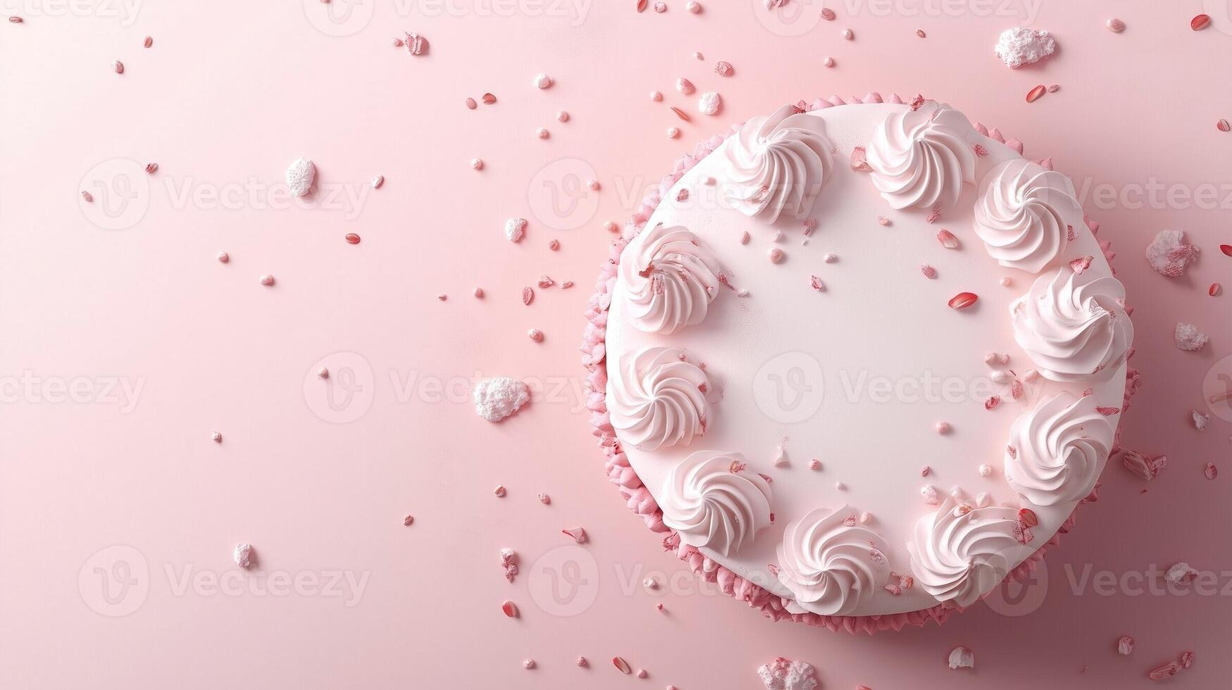 Sunflower flour sweet, layered cake dessert healthy gluten free pink background photo