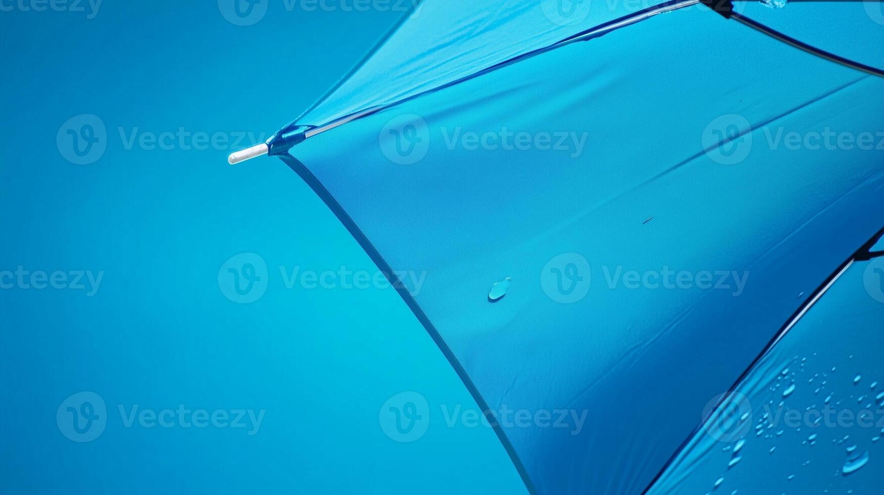 Umbrella beach blue sky for sun protection in copy space background photo