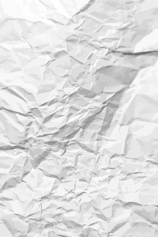White clean crumpled paper vector