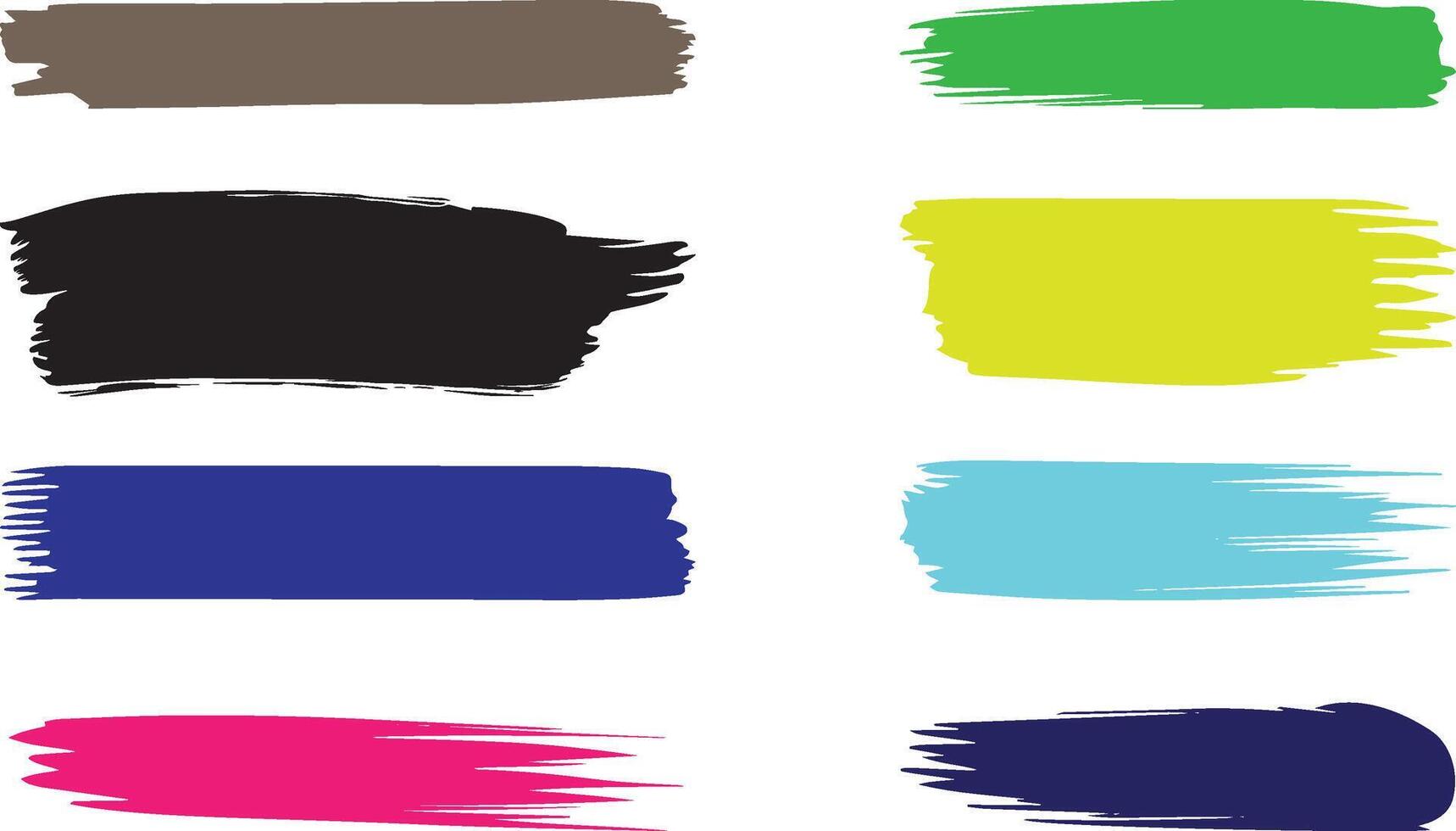Colorful brush strokes art illustration and vector