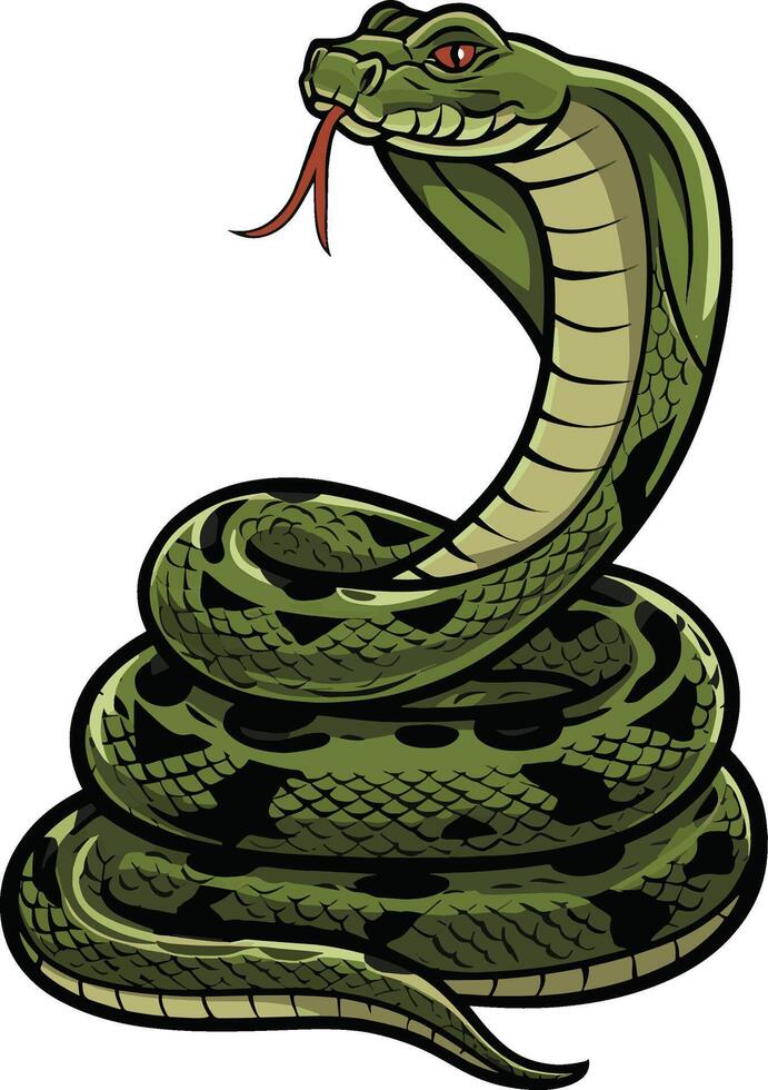 Snake cartoon illustration, snake art design. Ai generate vector
