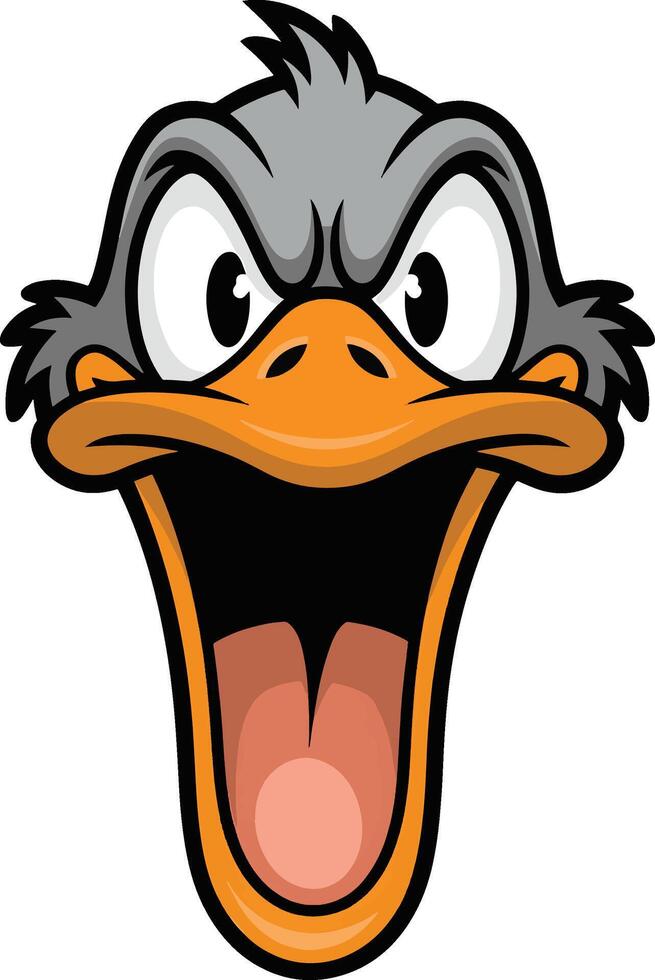 Duck head cartoon illustration, duck art. Ai generate vector