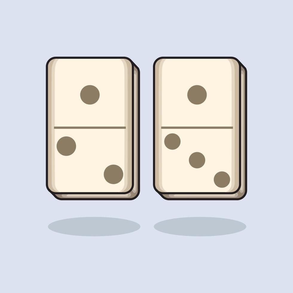 Casino Domino Cartoon design illustration and icon for website, digital and print vector