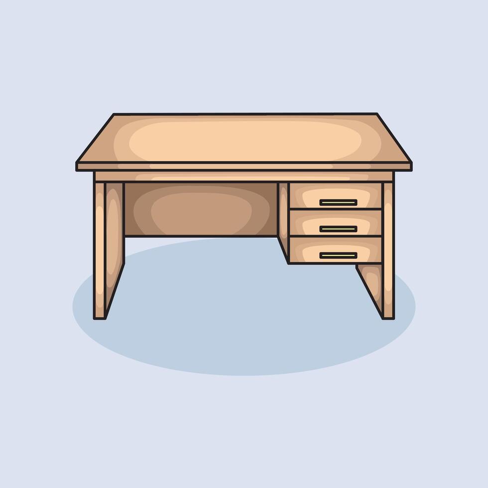 Bed Table Desk design illustration and icon for website, digital and print vector