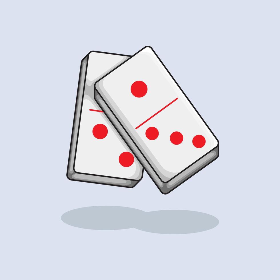 illustration Domino. design Dominos. Casino Domino Cartoon design illustration and icon for website, digital and print vector