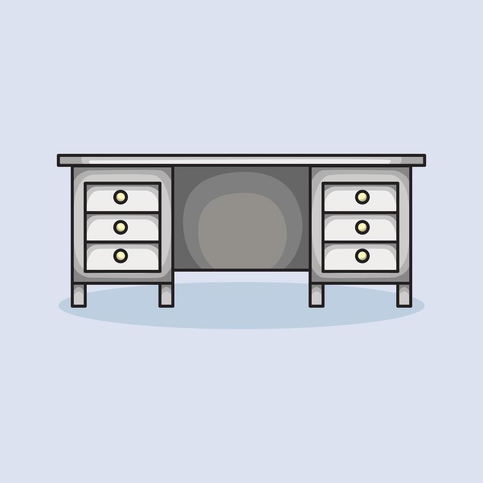 Bed Table Desk design illustration and icon for website, digital and print vector