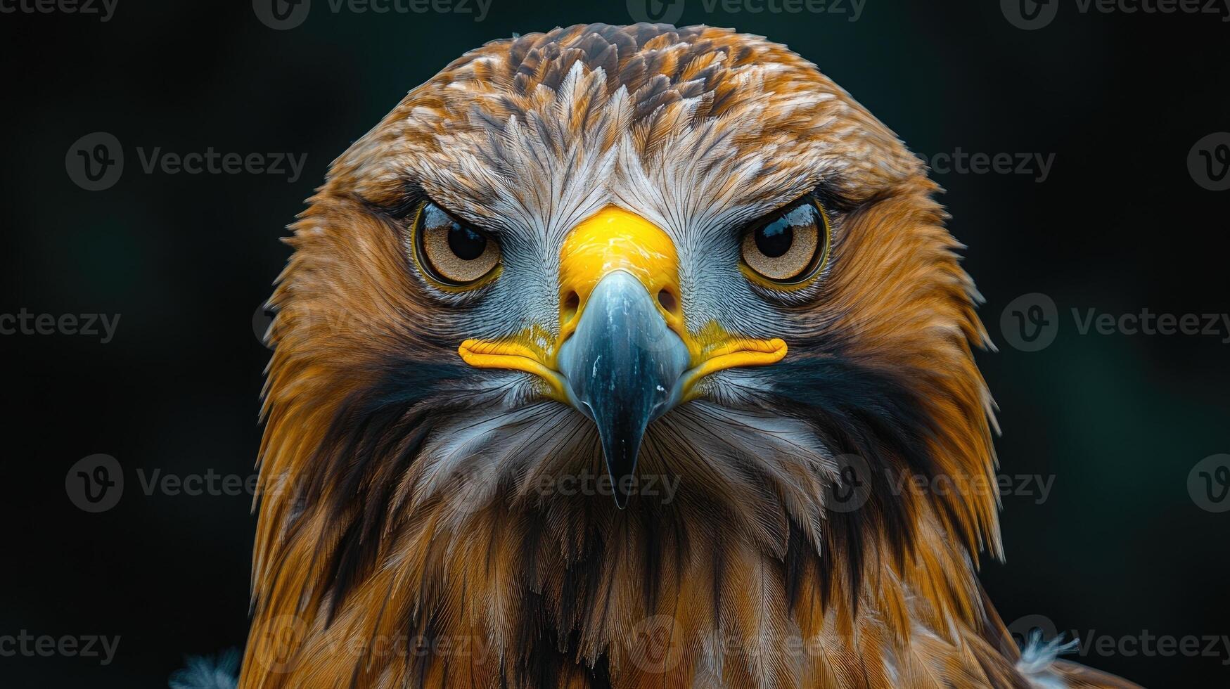 Majestic golden eagle staring with intense gaze photo