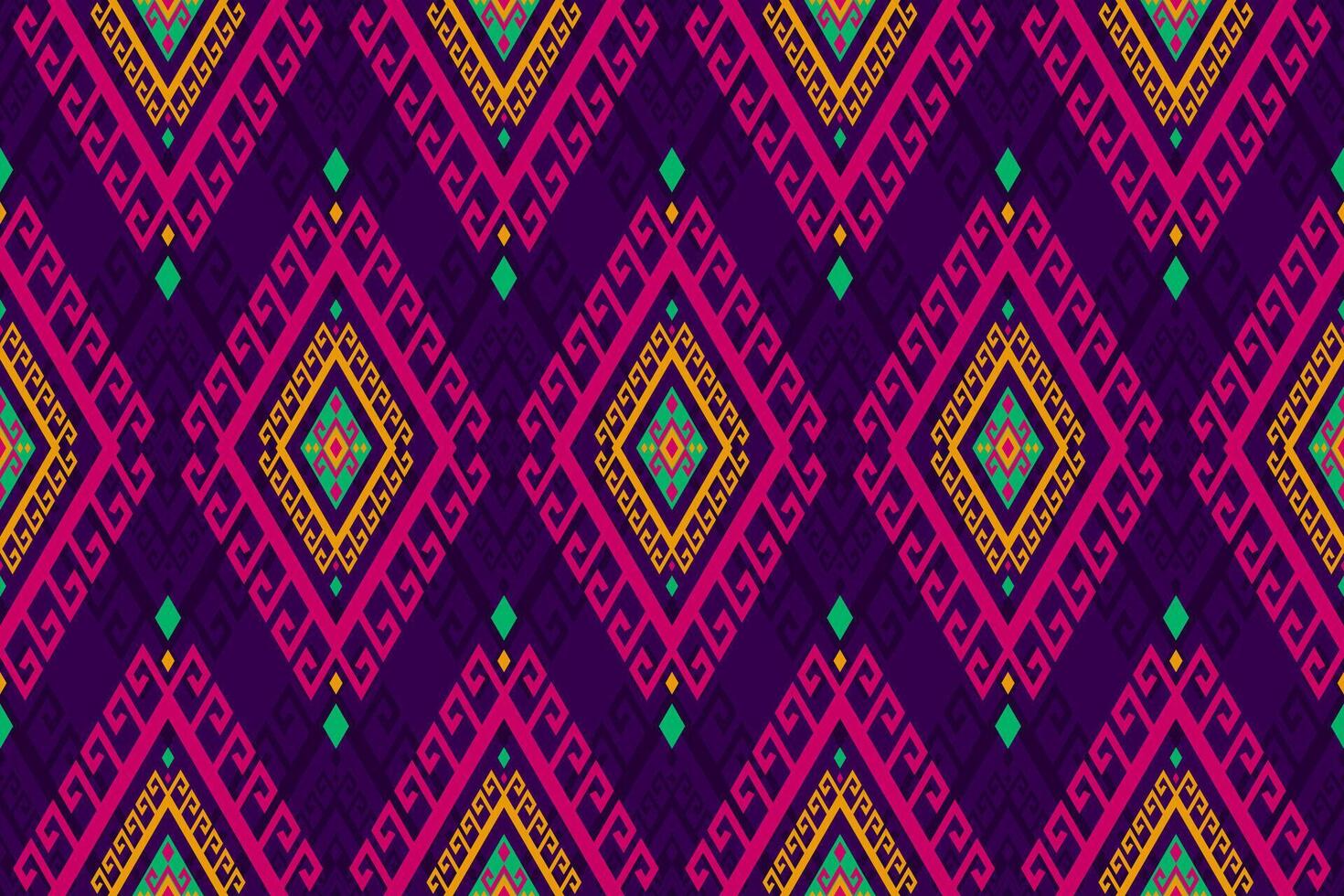 Beautiful fabric Aztec pattern. Geometric ethnic oriental seamless pattern traditional. Mexican style. purple background. Design for illustration, rug, clothing, carpet, textile, batik, embroidery. vector