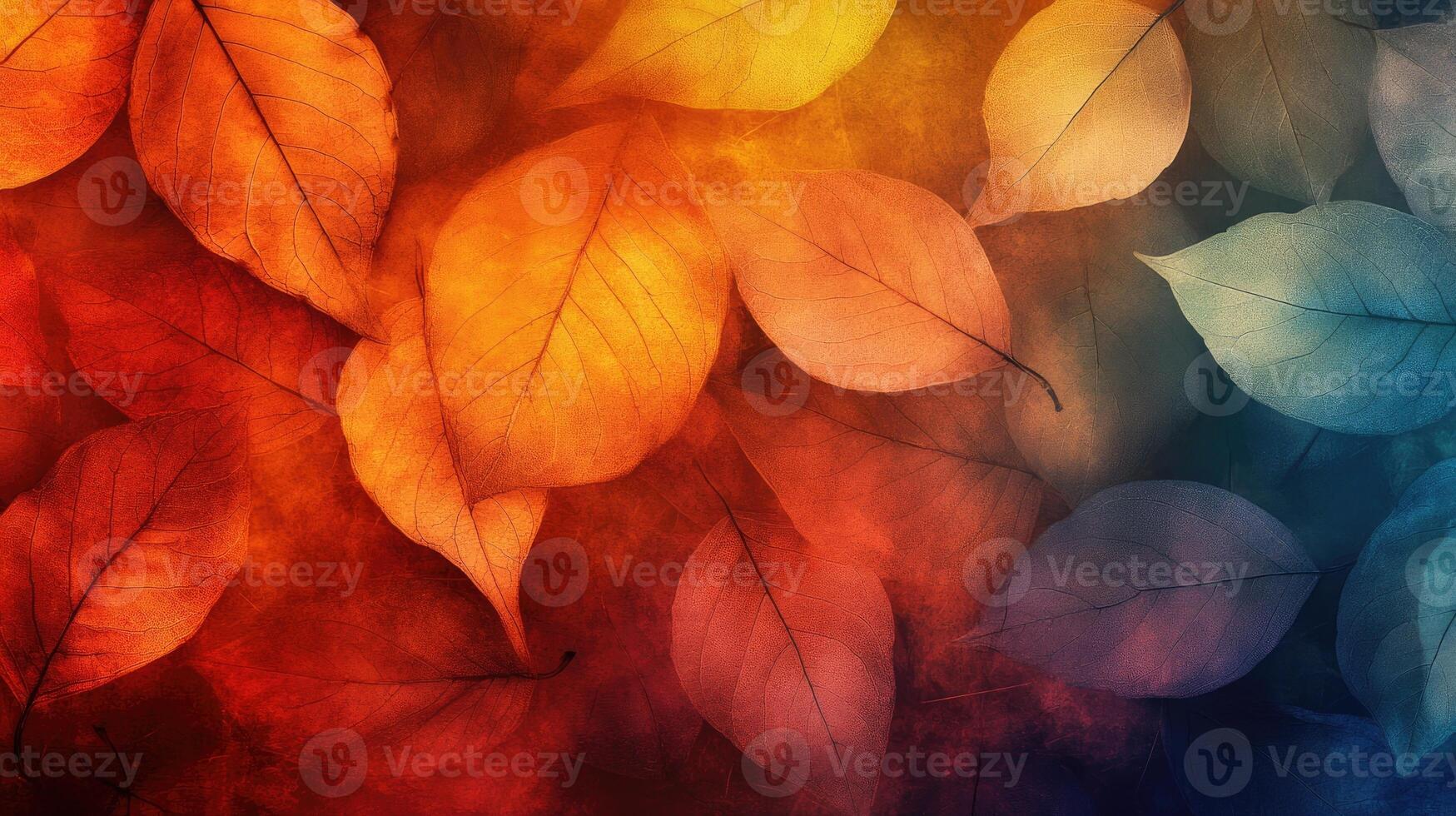 Autumn leaves background showing seasonal change and colorful nature photo