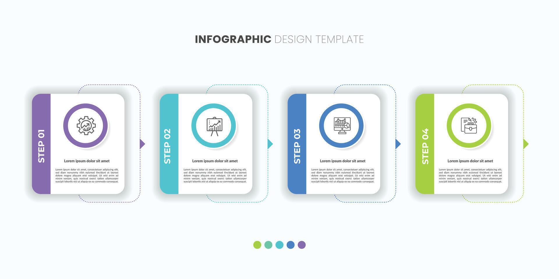infographic design template with 4 options or steps vector