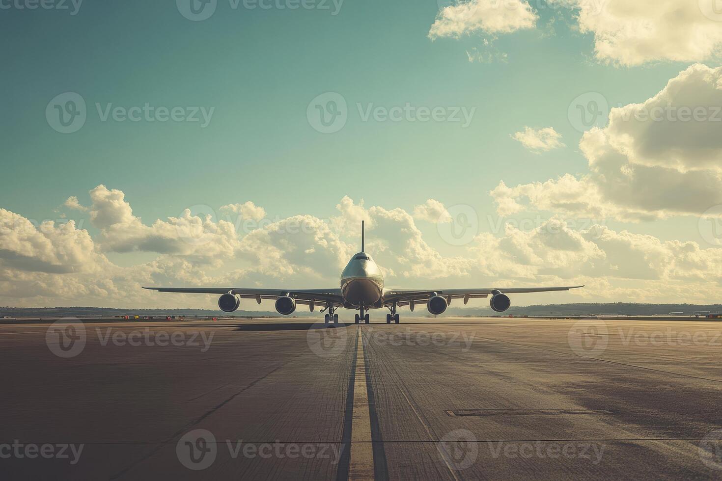 This image shows a large cargo aircraft on the busy runway, clearly highlighting the vital and essential role that aviation plays in global logistics as well as air transport services worldwide photo