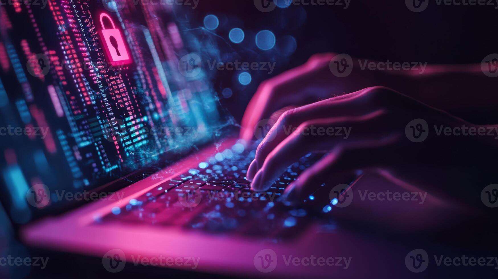 A cyber security professional ensures data protection, network safety, and information integrity, adapting to remote work and evolving digital challenges with advanced cloud technologies photo