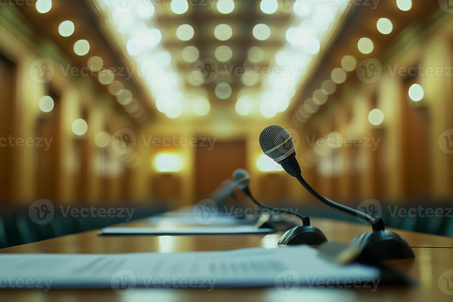 A broad view of a dynamic conference space focused on technology ethics, highlighting the significance of international collaboration and open dialogue on the morality of information technology photo