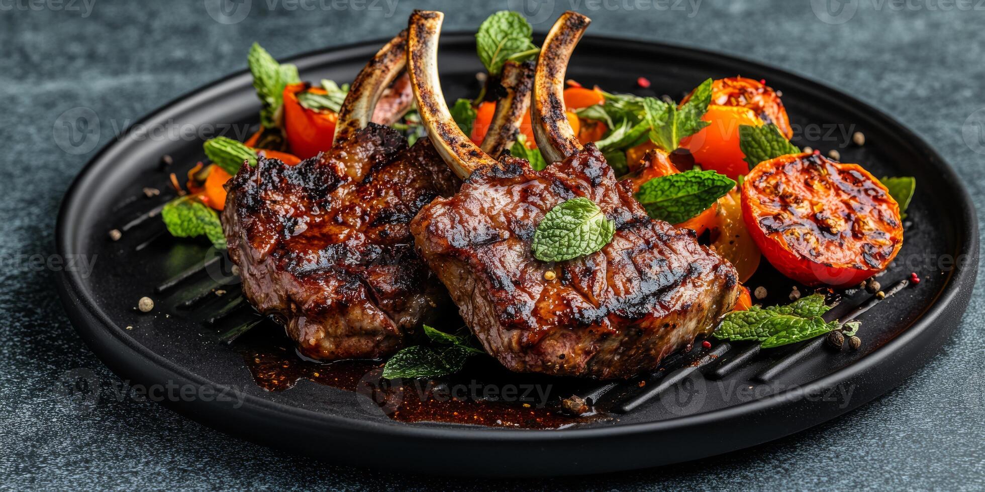 Enjoy tender lamb chops paired with fresh mint and a vibrant summer salad, perfect for those on a ketogenic diet. This meal is delicious and meets dietary needs for a nutritious experience photo