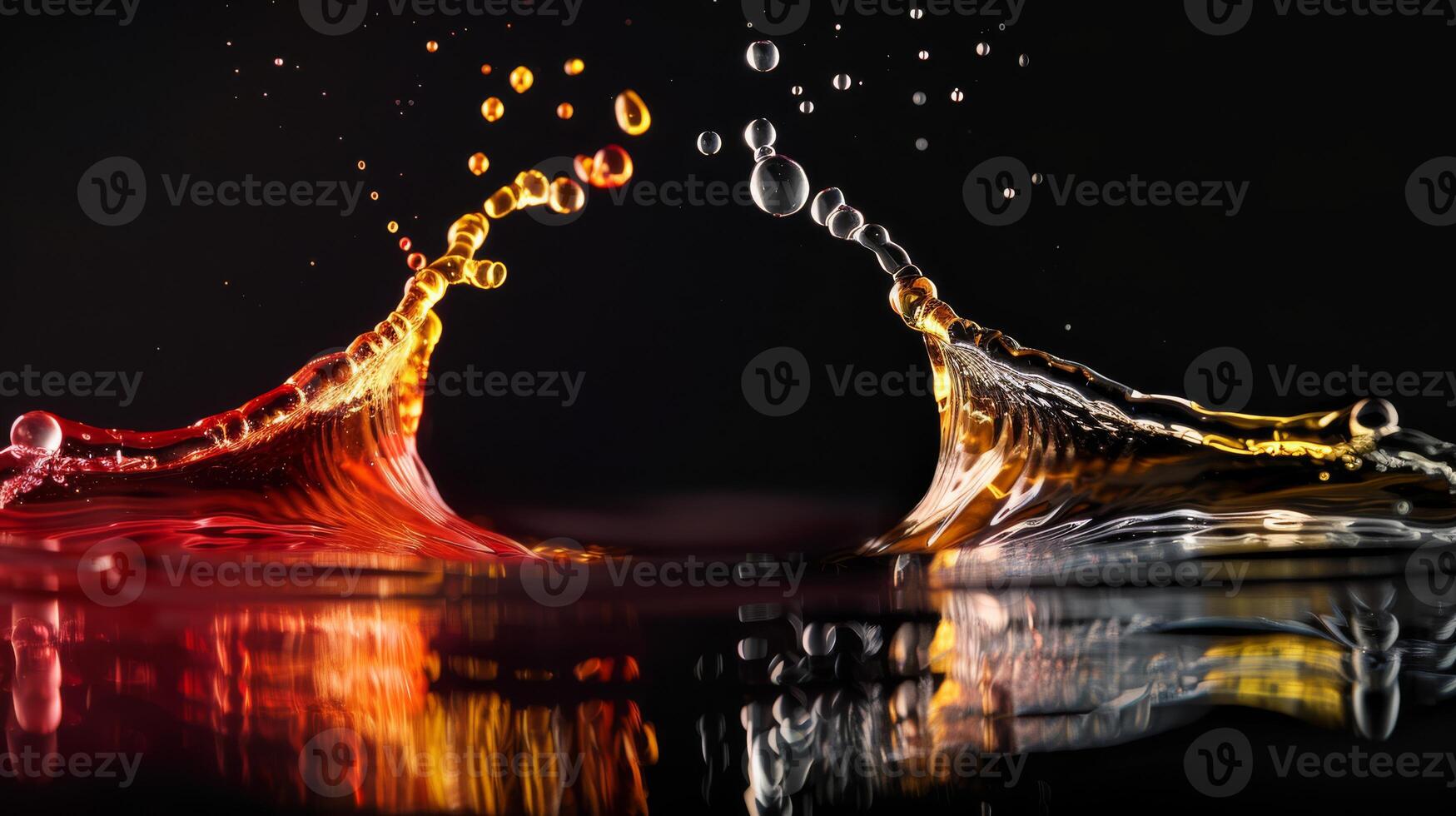 This image features vibrant liquid splashes, creating a dynamic and colorful effect with a modern and artistic appeal photo