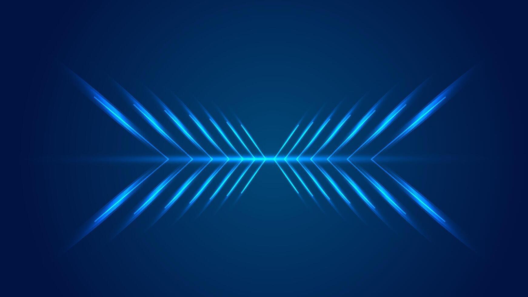 Futuristic technology background. Abstract blue neon glowing line tech illustration vector