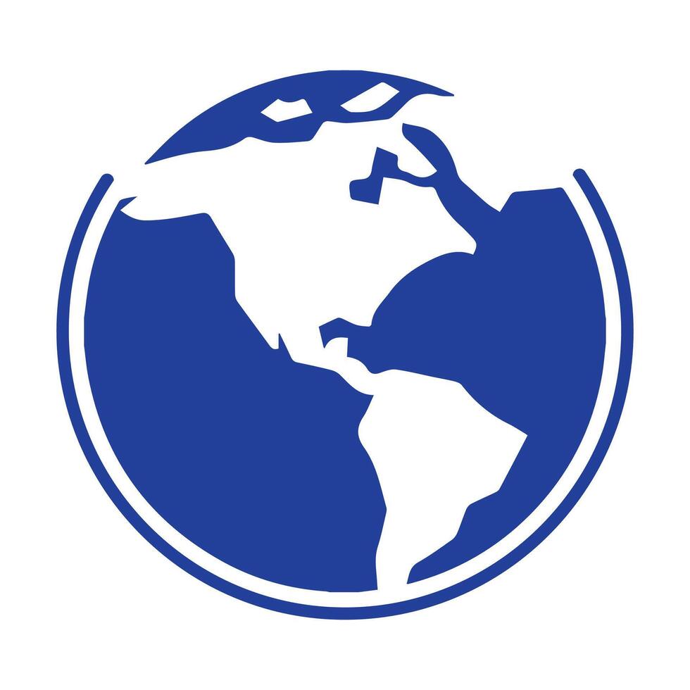 Earth globe illustration on white background vector