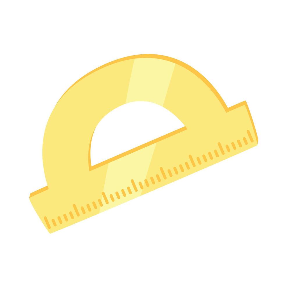School triangle ruler icon illustration on a white background vector