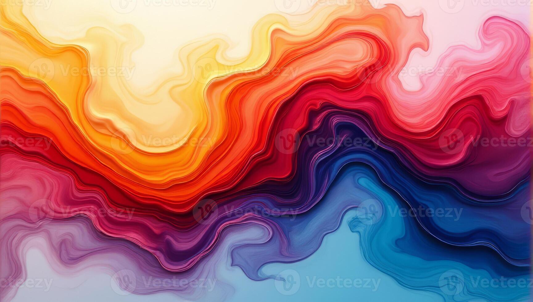 Dynamic and Vibrant Abstract Art Piece Inspired by the Interplay of Colors and Fluid photo