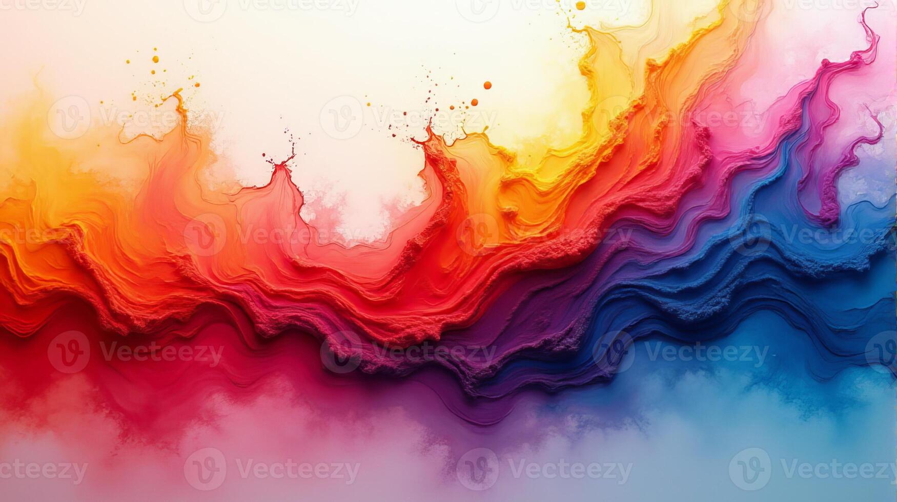 Dynamic and Vibrant Abstract Art Piece Inspired by the Interplay of Colors and Fluid photo