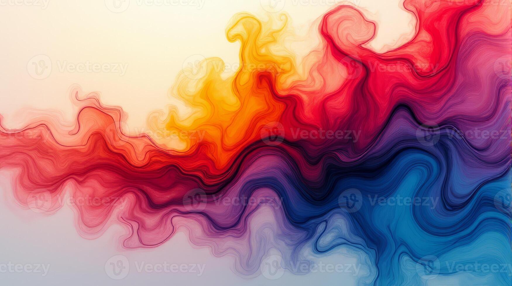 Dynamic and Vibrant Abstract Art Piece Inspired by the Interplay of Colors and Fluid photo