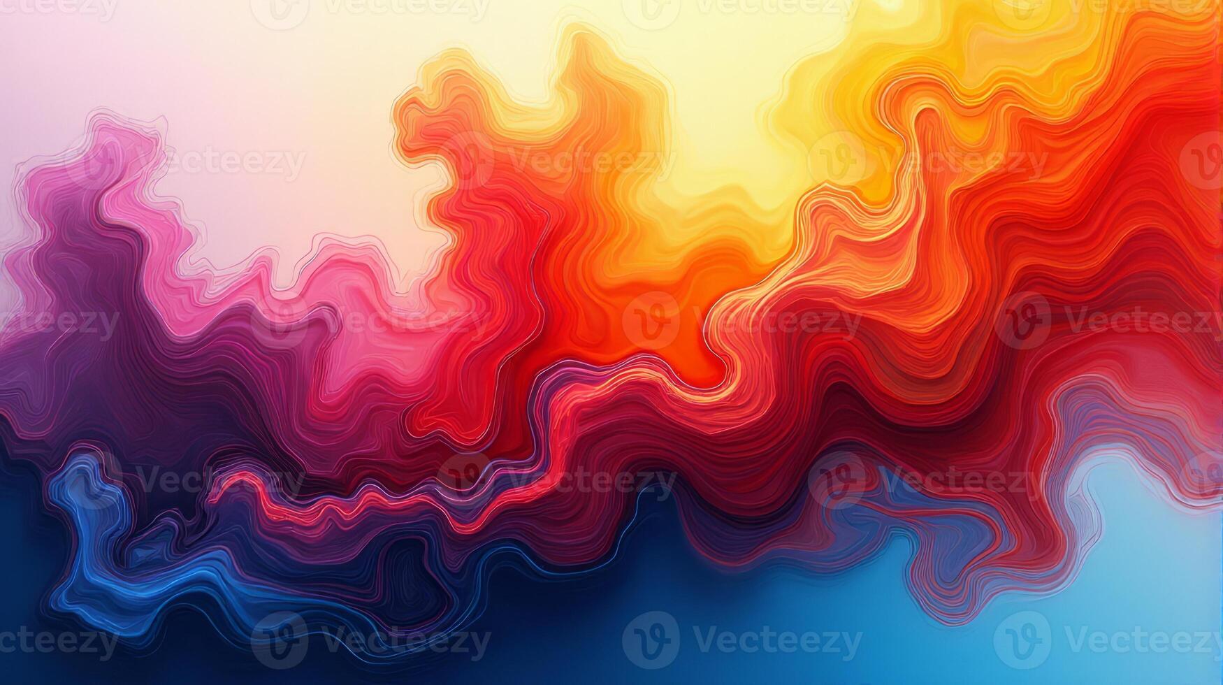 Dynamic and Vibrant Abstract Art Piece Inspired by the Interplay of Colors and Fluid photo