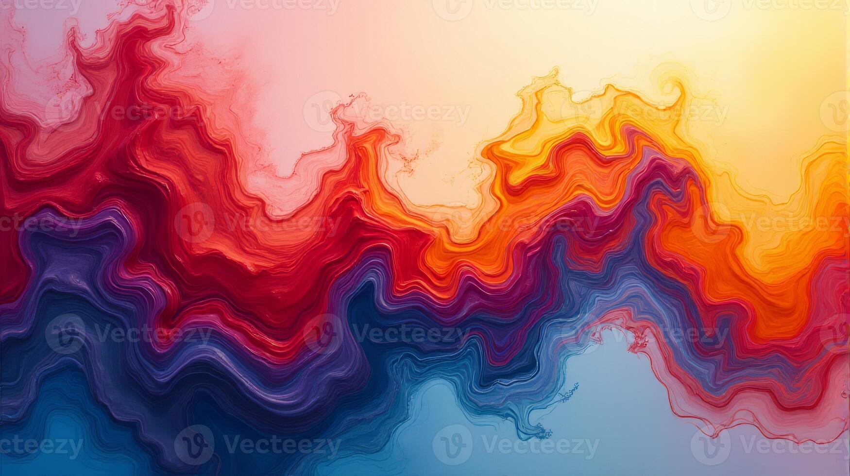 Dynamic and Vibrant Abstract Art Piece Inspired by the Interplay of Colors and Fluid photo