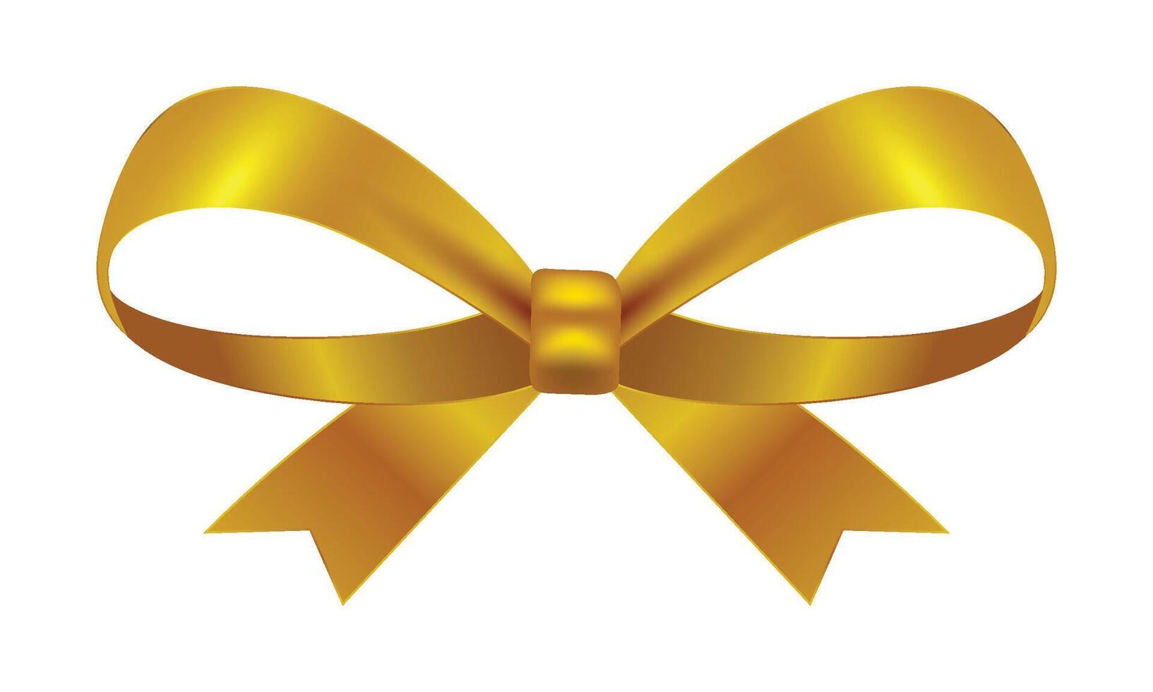 Realistic gift ribbon bow illustration isolated vector