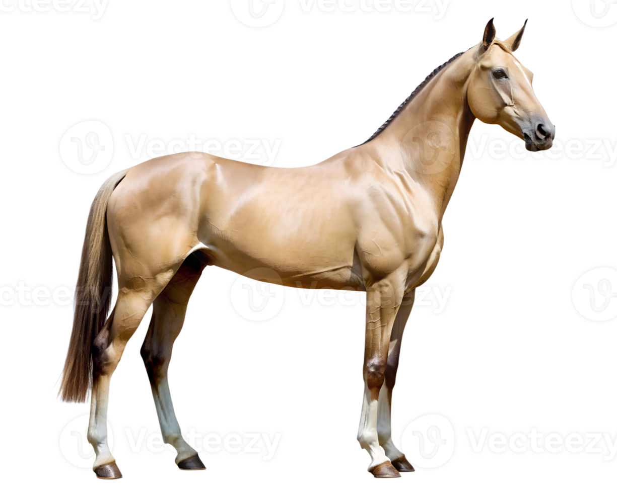 Akhal Teke, Brown reflects light isolated on a transparent background png